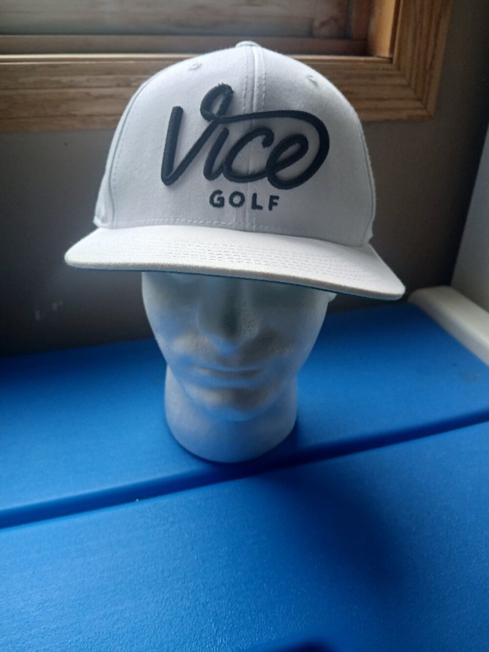 Vice Golf "Embrace Your Vice" Men's Snapback White Embroidered Logo Hat